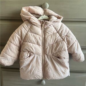 Zara Light Pink Kids Puffer Jacket